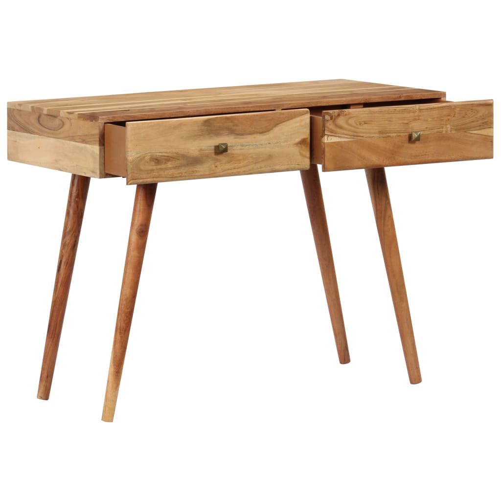 vidaXL Desk 39.3"x20"x29.9" Solid Acacia Wood-4