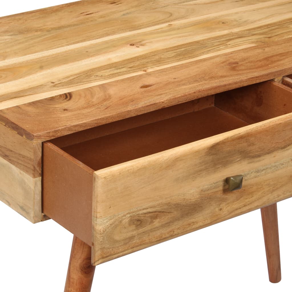 vidaXL Desk 39.3"x20"x29.9" Solid Acacia Wood-6