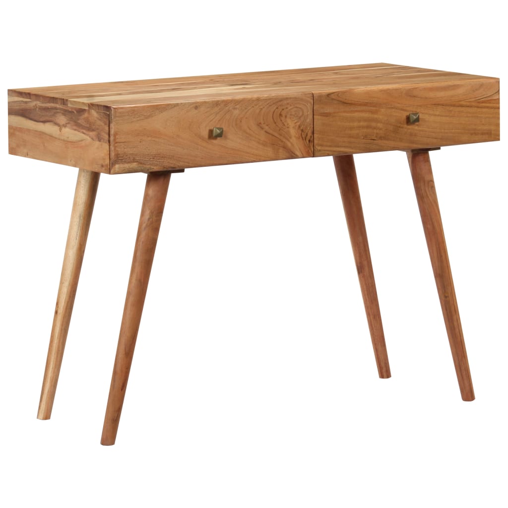 vidaXL Desk 39.3"x20"x29.9" Solid Acacia Wood-10