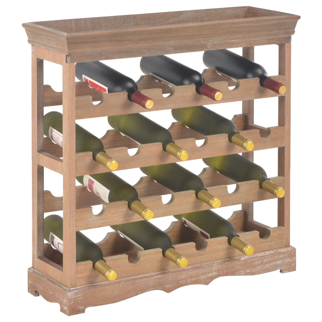 vidaXL Wine Rack Wine Bottle Holder with Top Tray Floor Wine Cabinet Organizer-10