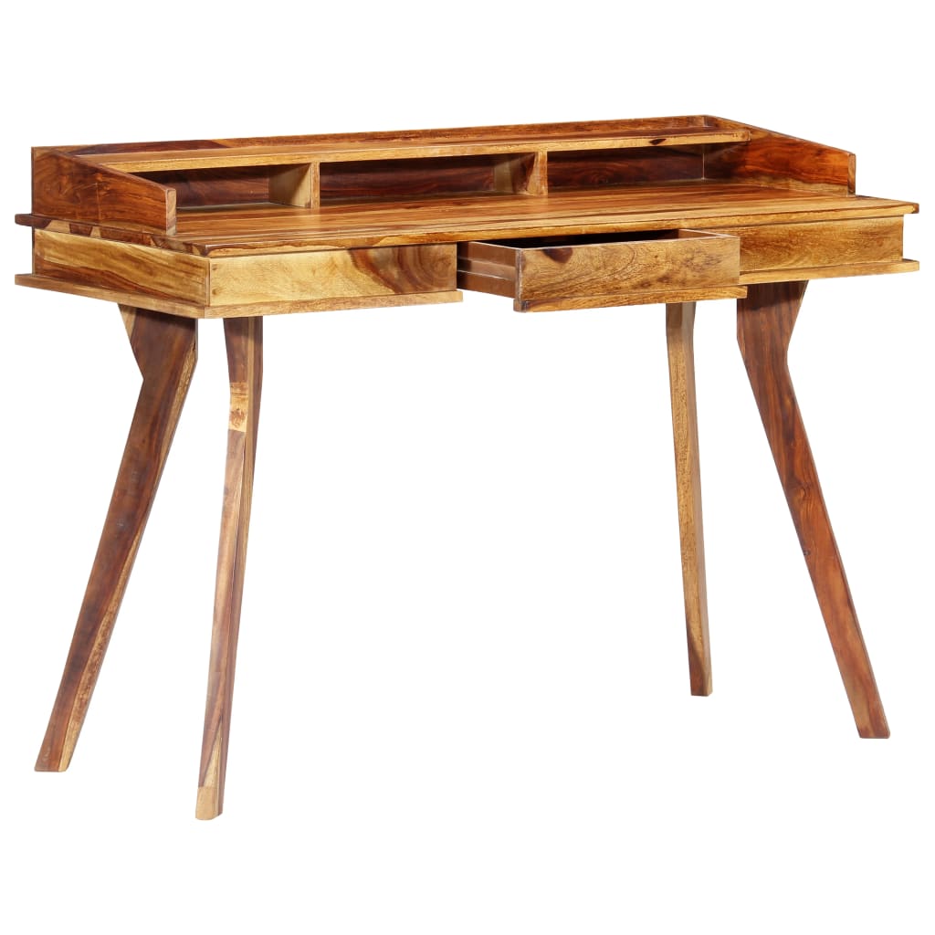vidaXL Writing Desk 45.3"x19.7"x33.5" Solid Sheesham Wood-1