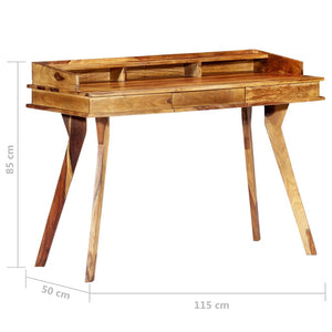 vidaXL Writing Desk 45.3"x19.7"x33.5" Solid Sheesham Wood-7