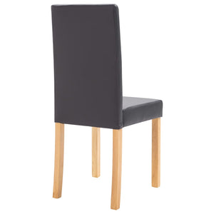 vidaXL Dining Chairs Side Chair with Wooden Legs for Kitchen Faux Leather-20