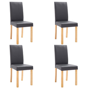 vidaXL Dining Chairs Side Chair with Wooden Legs for Kitchen Faux Leather-44
