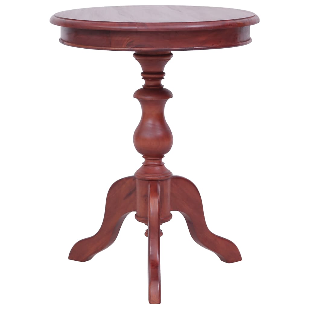 vidaXL Side Table Round End Table Coffee Table Natural Solid Wood Mahogany-2