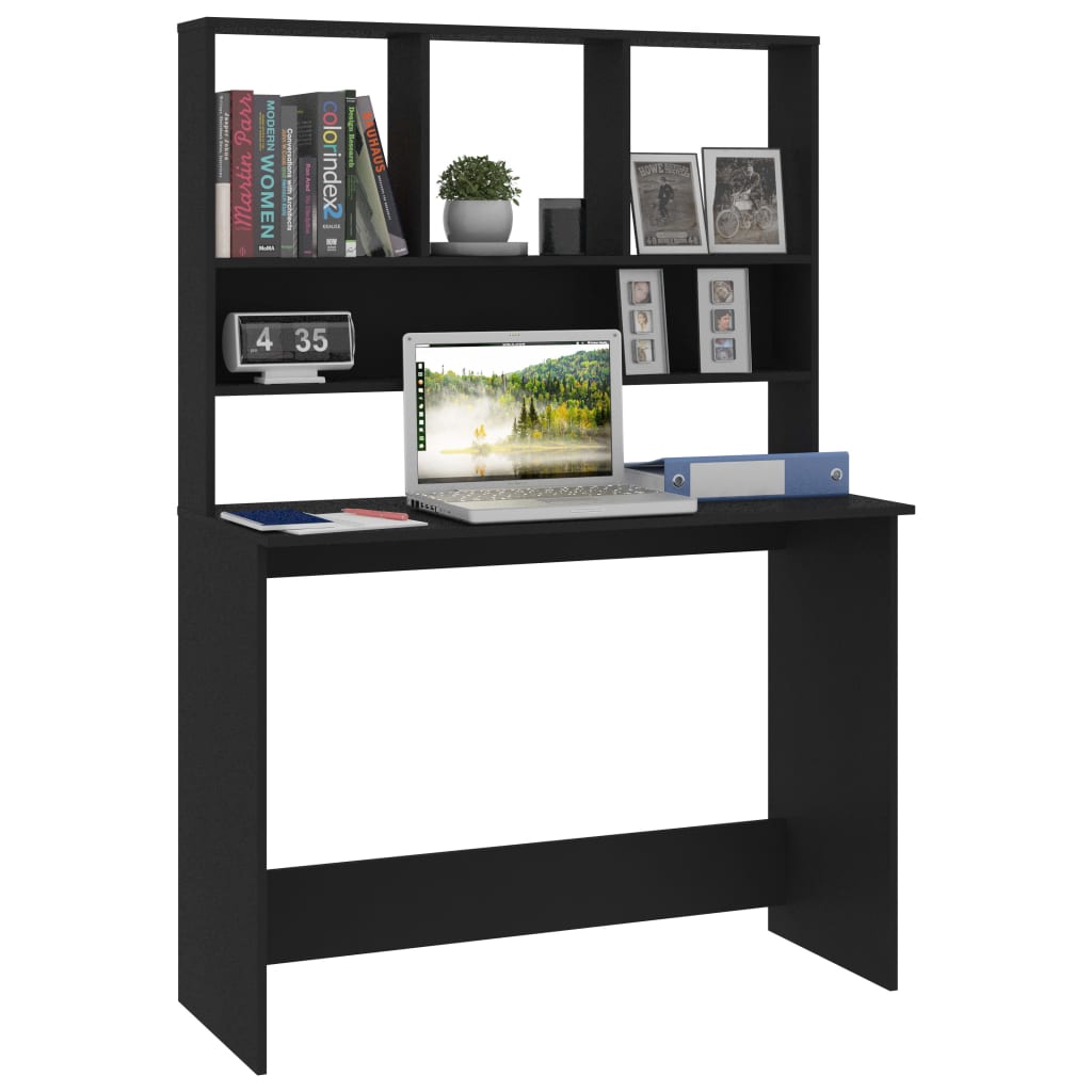 vidaXL Desk Computer Desk Workstation Table for Living Room Engineered Wood-0