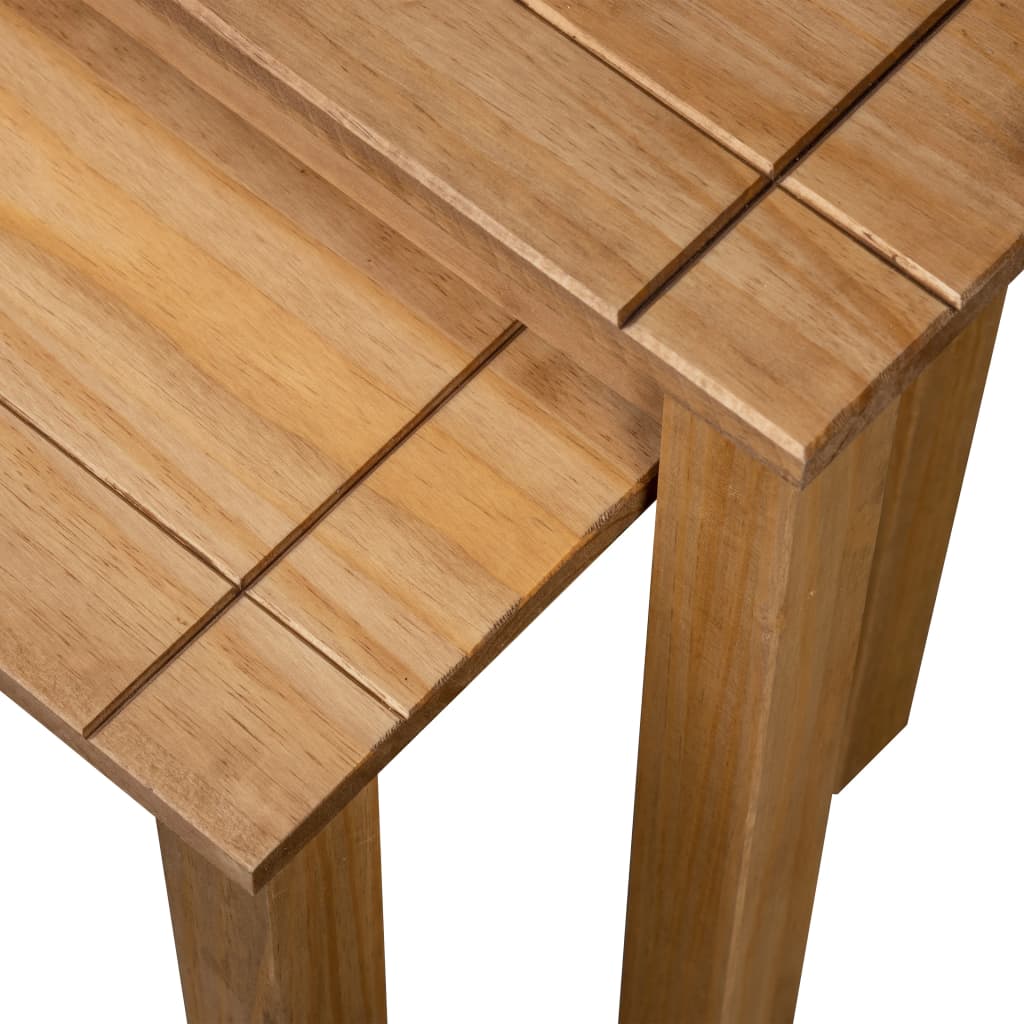 vidaXL Nesting Tables 2 Pcs Coffee End Table Solid Pine Wood Panama Range-16