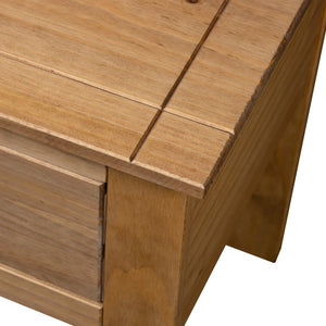 vidaXL Nightstand Bedside Cabinet Nightstand with Drawer Pine Panama Range-8