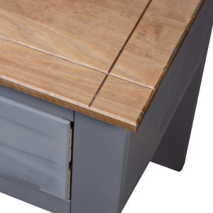 vidaXL Nightstand Bedside Cabinet Nightstand with Drawer Pine Panama Range-20