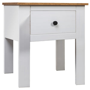 vidaXL Nightstand Bedside Cabinet Nightstand with Drawer Pine Panama Range-22