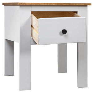 vidaXL Nightstand Bedside Cabinet Nightstand with Drawer Pine Panama Range-24