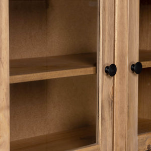 vidaXL Cabinet Wooden Display Case Storage Cabinet Solid Pine Panama Range-21