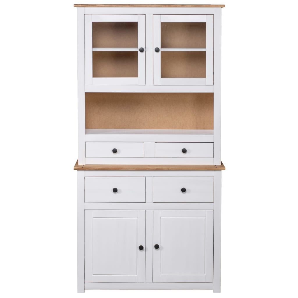 vidaXL Cabinet Wooden Display Case Storage Cabinet Solid Pine Panama Range-20