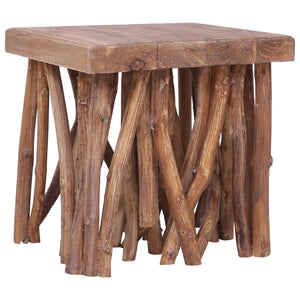 vidaXL Log Coffee Table 15.7"x15.7"x15.7" Solid Wood-5