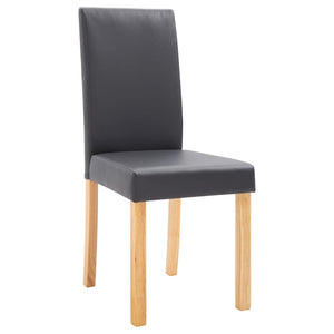 vidaXL Dining Chairs Side Chair with Wooden Legs for Kitchen Faux Leather-25