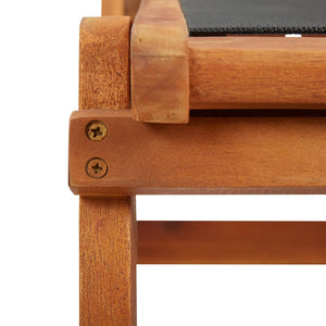 vidaXL Patio Deck Chair Solid Acacia Wood and Textilene-5