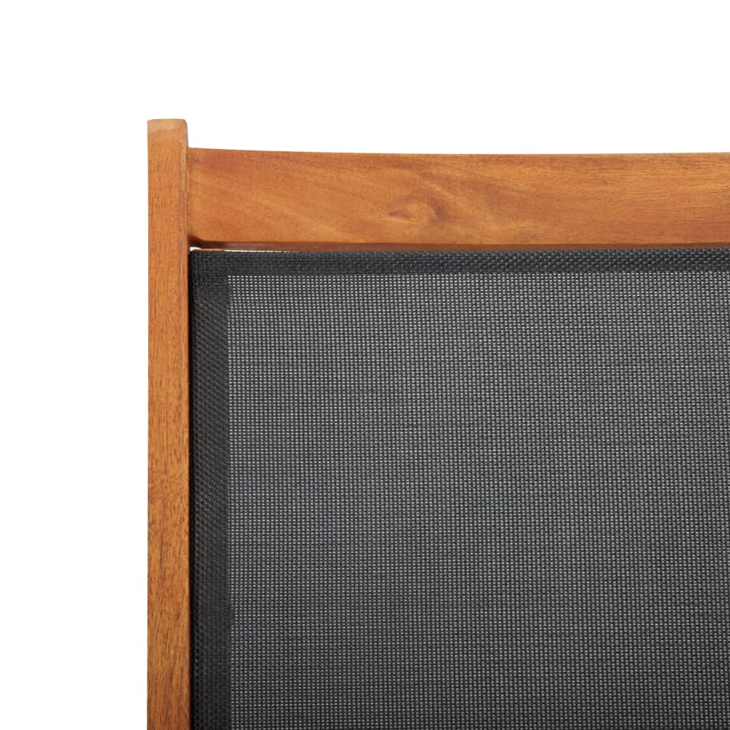 vidaXL Patio Deck Chair Solid Acacia Wood and Textilene-6