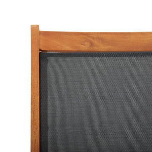 vidaXL Patio Deck Chair Solid Acacia Wood and Textilene-6