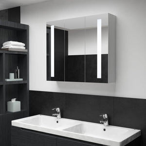 vidaXL Bathroom Cabinet Mirrored Bathroom Vanity Wall Mounted Medicine Cabinet-46
