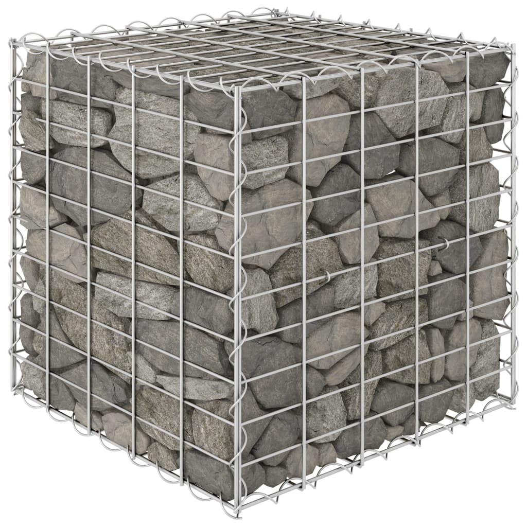 vidaXL Cube Gabion Raised Bed Steel Wire Basket Pot Garden Planter Multi Sizes-0