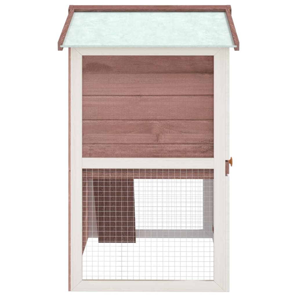 vidaXL Rabbit Hutch Bunny Cage with Pull Out Tray Pet House Solid Pine Wood-22