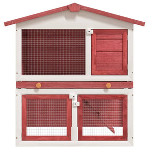 vidaXL Rabbit Hutch Bunny Cage with Pull Out Tray Pet House Solid Pine Wood-25