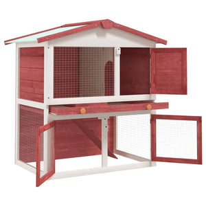 vidaXL Rabbit Hutch Bunny Cage with Pull Out Tray Pet House Solid Pine Wood-2