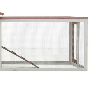 vidaXL Rabbit Hutch Bunny Cage with Pull Out Tray Rabbit Enclosure Solid Wood-5