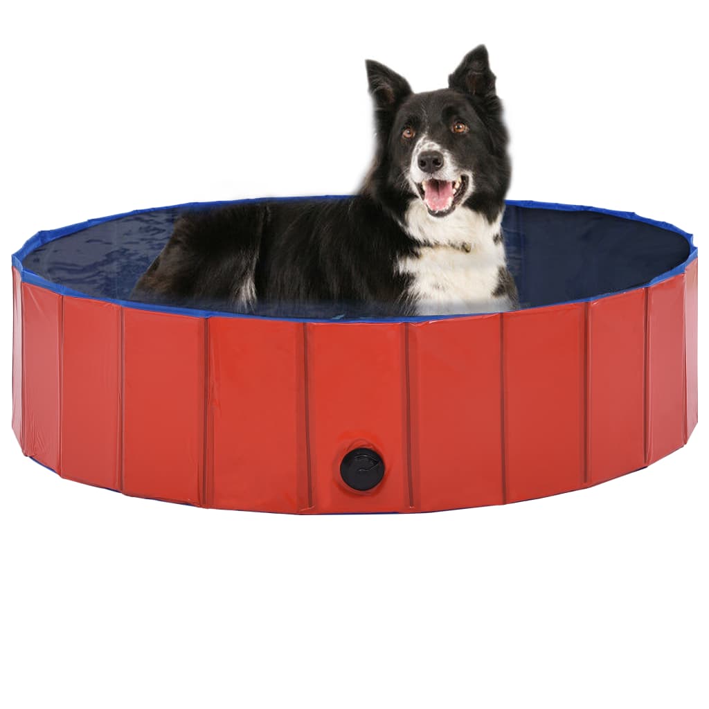 vidaXL Dog Swimming Pool Foldable Dog Pool Pet Paddling Pool Bath Tub PVC-15