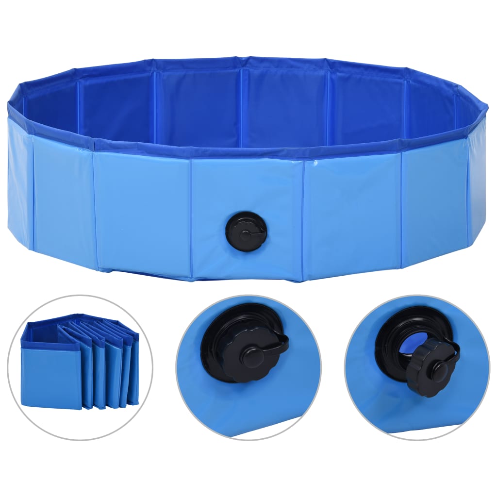 vidaXL Dog Swimming Pool Foldable Dog Pool Pet Paddling Pool Bath Tub PVC-0