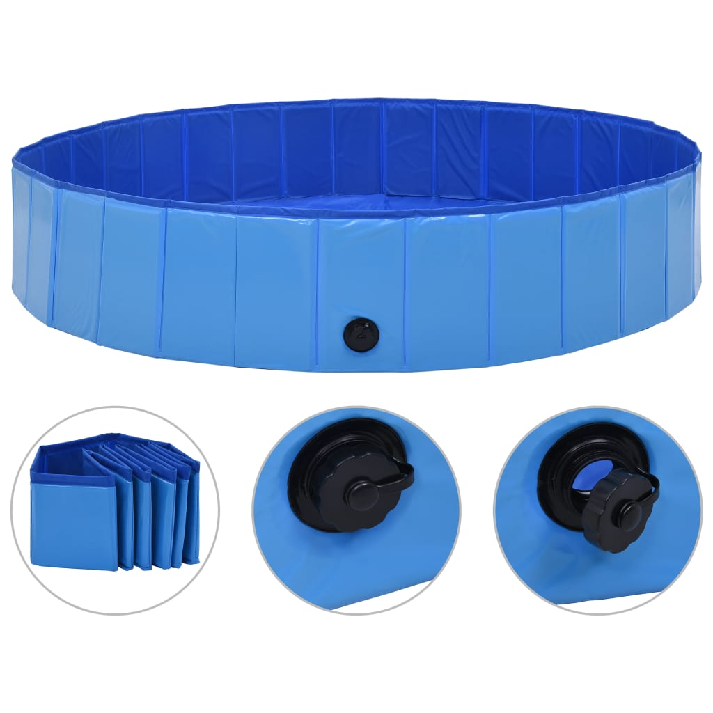 vidaXL Dog Swimming Pool Foldable Dog Pool Pet Paddling Pool Bath Tub PVC-21