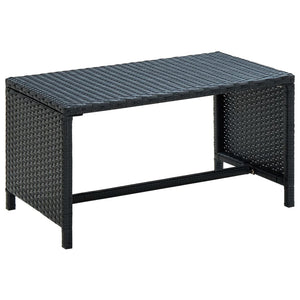 vidaXL Coffee Table Accent Side Table for Living Room Balcony Poly Rattan-10