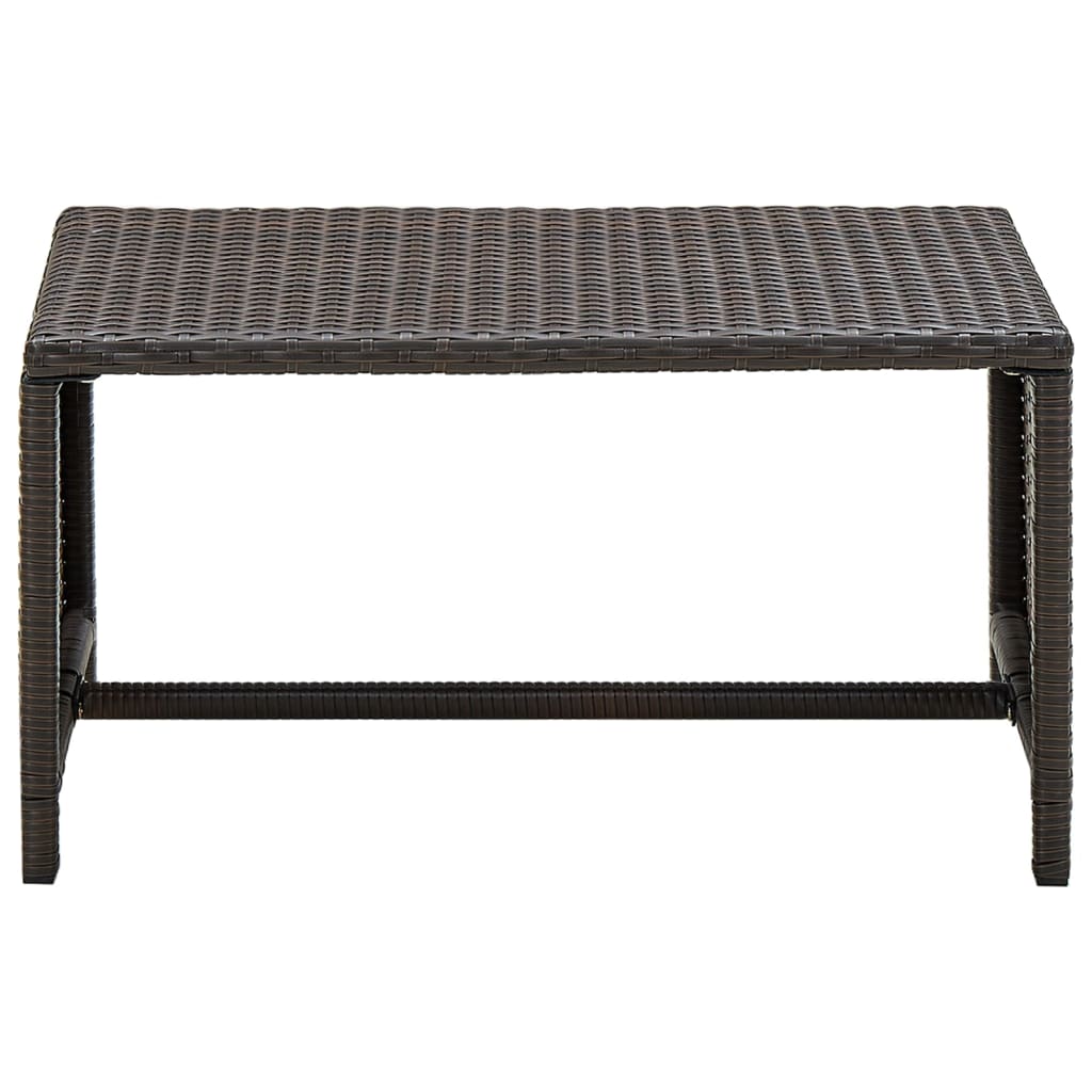 vidaXL Coffee Table Accent Side Table for Living Room Balcony Poly Rattan-15