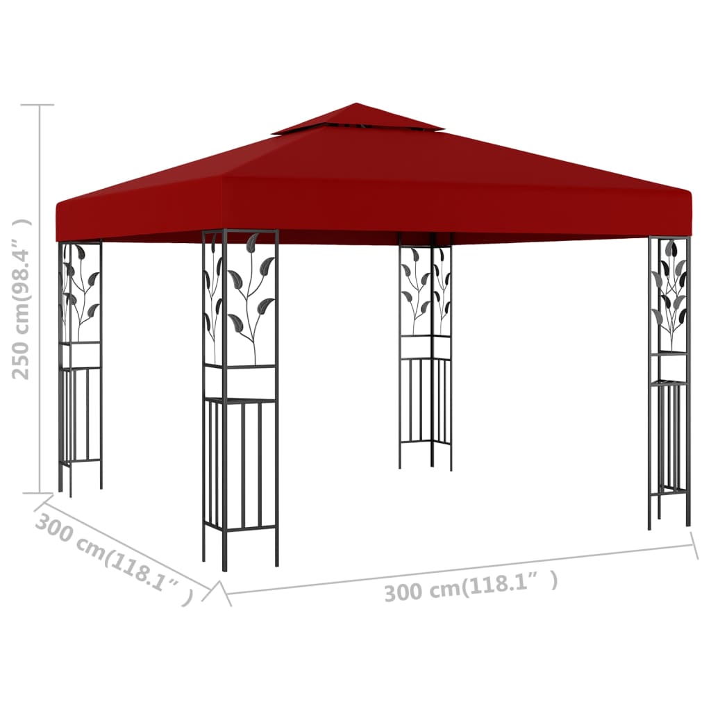 vidaXL Gazebo Outdoor Canopy Tent Patio Pavilion Sunshade with Double Roofs-20