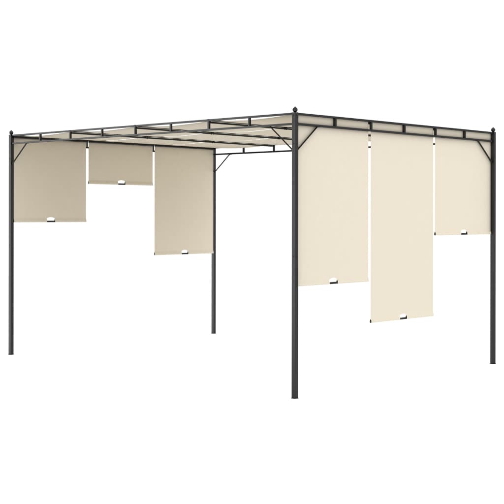 vidaXL Gazebo Outdoor Canopy Tent Patio Pavilion Party Tent with Side Curtain-10