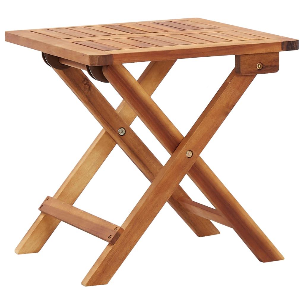 vidaXL Folding Patio Coffee Table 15.7"x15.7"x15.7" Solid Acacia Wood-0