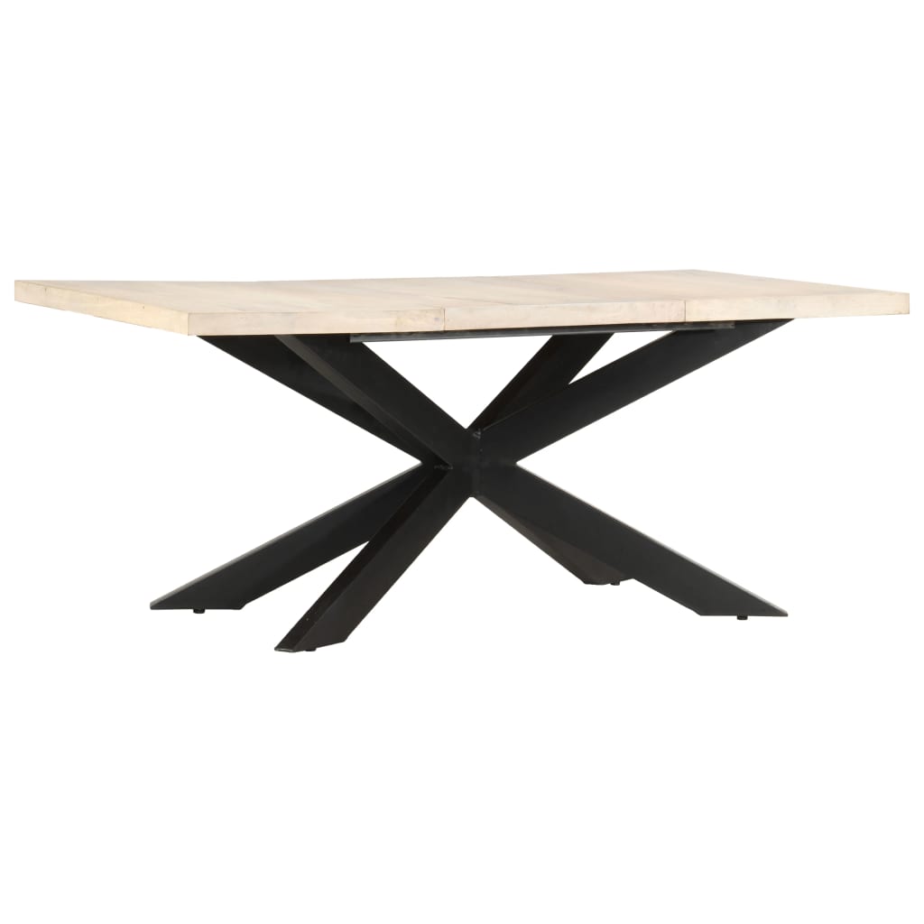 vidaXL Solid Wood Sheesham Dining Table Kitchen Desk Furniture Multi Colors-2
