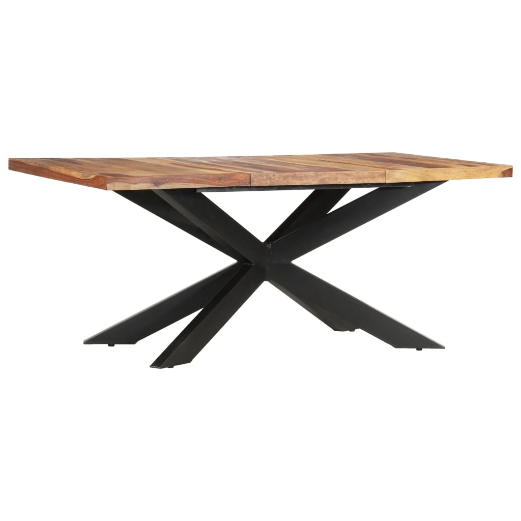 vidaXL Solid Wood Sheesham Dining Table Kitchen Desk Furniture Multi Colors-13