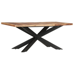 vidaXL Solid Wood Sheesham Dining Table Kitchen Desk Furniture Multi Colors-14