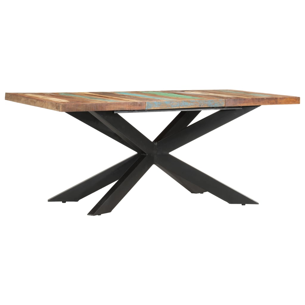 vidaXL Solid Wood Sheesham Dining Table Kitchen Desk Furniture Multi Colors-9