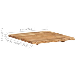vidaXL Solid Acacia Wood Table Top Kitchen Live Edge Desk Coffee Multi Sizes-12