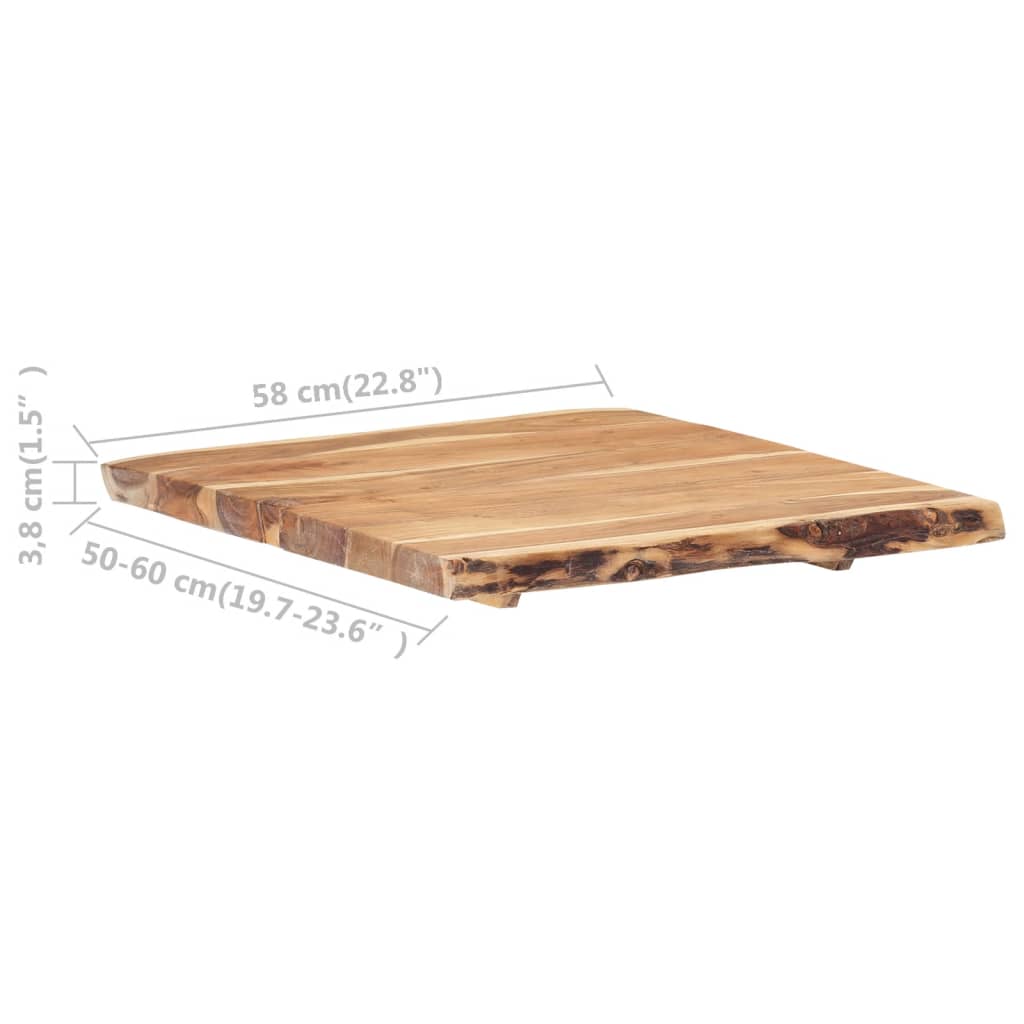 vidaXL Solid Acacia Wood Table Top Kitchen Live Edge Desk Coffee Multi Sizes-36