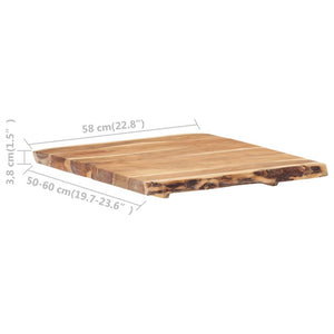 vidaXL Solid Acacia Wood Table Top Kitchen Live Edge Desk Coffee Multi Sizes-36