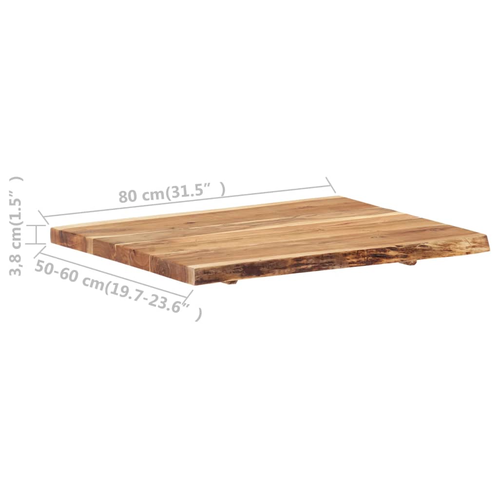 vidaXL Solid Acacia Wood Table Top Kitchen Live Edge Desk Coffee Multi Sizes-50