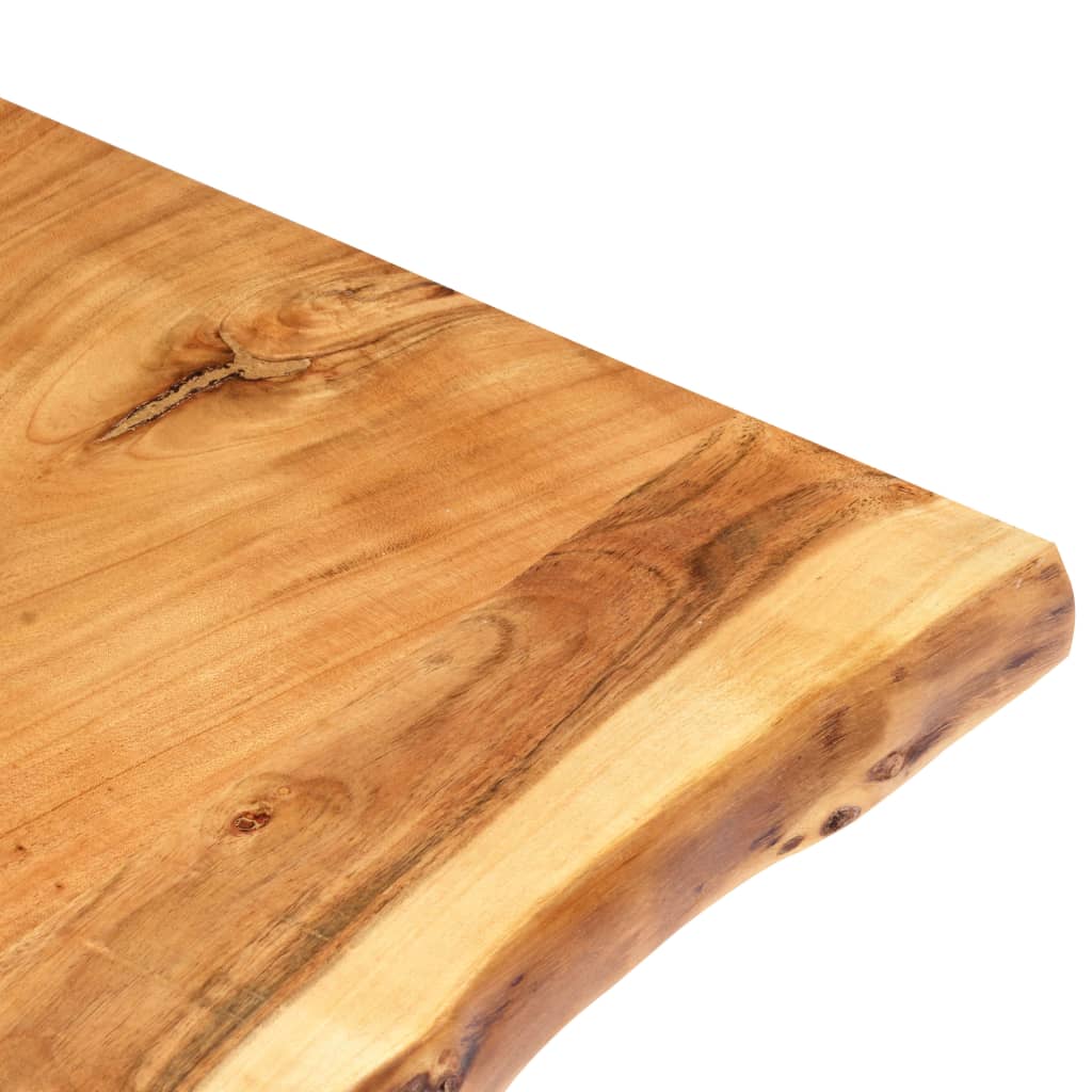 vidaXL Solid Acacia Wood Table Top Kitchen Live Edge Desk Coffee Multi Sizes-8