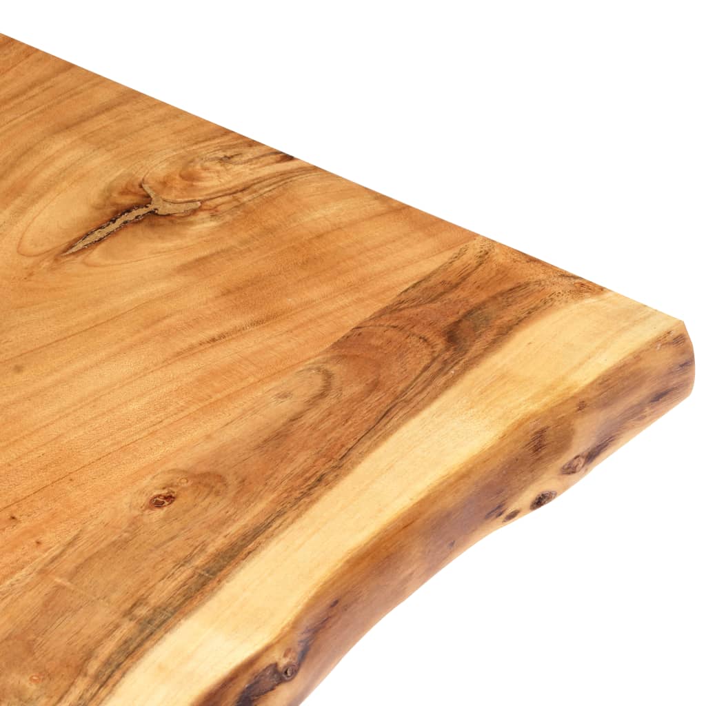 vidaXL Solid Acacia Wood Table Top Kitchen Live Edge Desk Coffee Multi Sizes-20