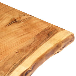 vidaXL Solid Acacia Wood Table Top Kitchen Live Edge Desk Coffee Multi Sizes-60