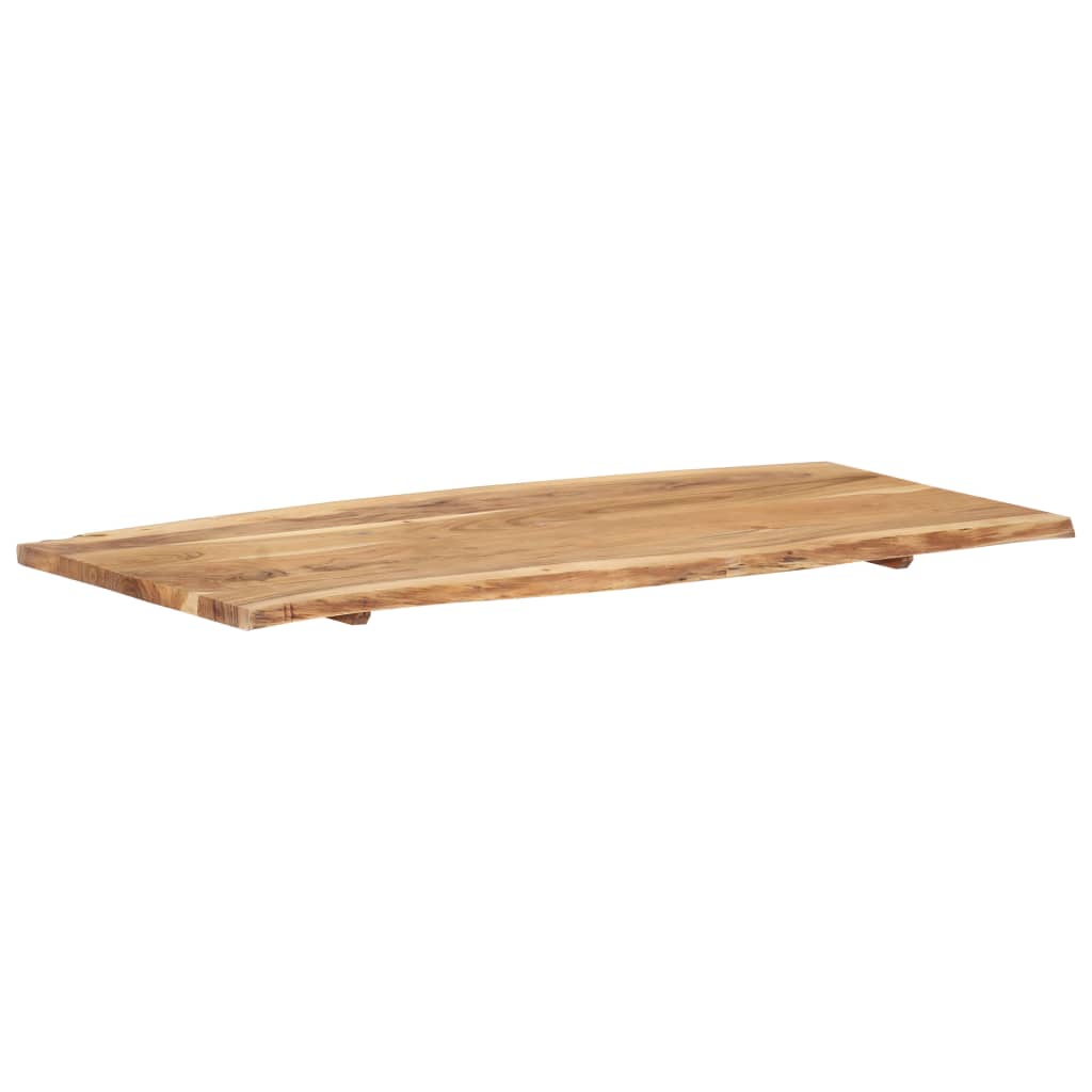 vidaXL Solid Acacia Wood Table Top Kitchen Live Edge Desk Coffee Multi Sizes-11