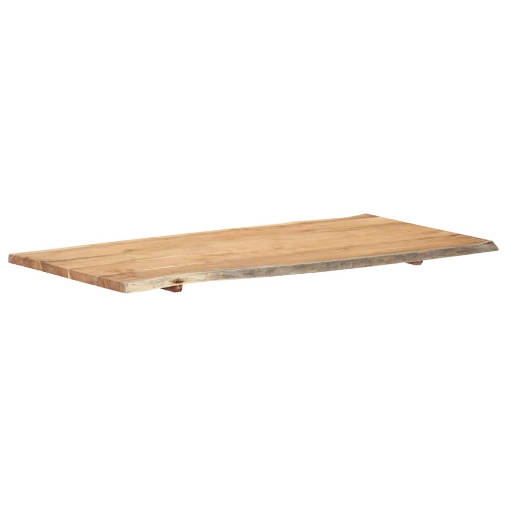 vidaXL Solid Acacia Wood Table Top Kitchen Live Edge Desk Coffee Multi Sizes-5
