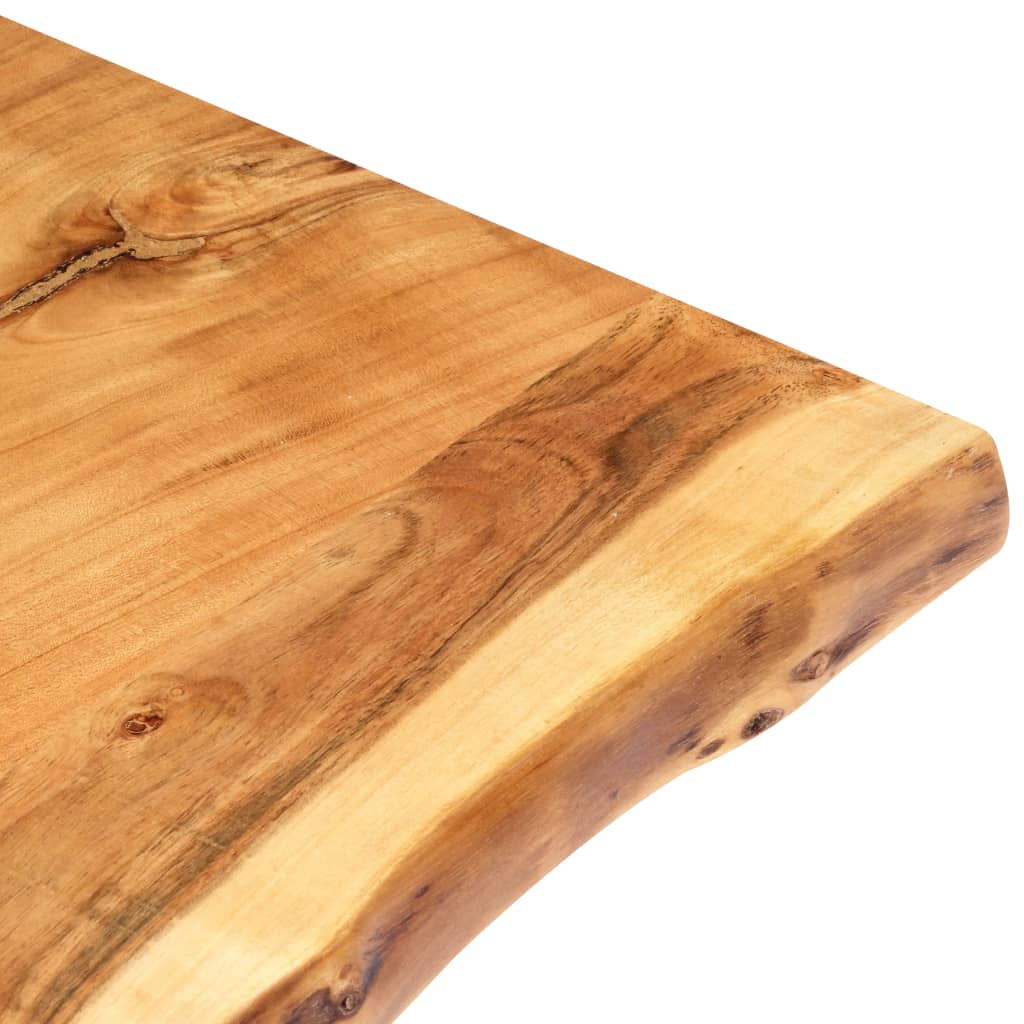 vidaXL Solid Acacia Wood Table Top Kitchen Live Edge Desk Coffee Multi Sizes-23